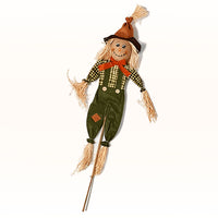 girl scarecrow garden stake
