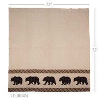Wyatt Bear Shower Curtain 72x72