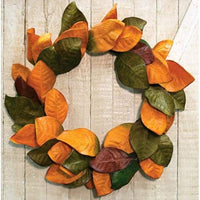 *Fall Magnolia Leaves Wreath 22"