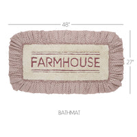 Sawyer Mill Red Farmhouse Bathmat 27x48