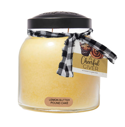 Lemon Butter Pound Cake - 34oz Papa Scented Candle Jar with Lid