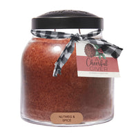 Nutmeg & Spice - 34oz Papa Scented Candle Jar with Lid