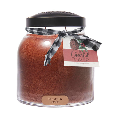 Nutmeg & Spice - 34oz Papa Scented Candle Jar with Lid
