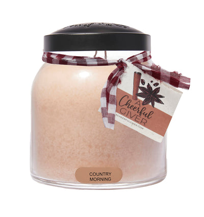 Country Morning - 34oz Papa Scented Candle Jar with Lid