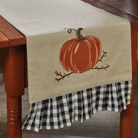 Autumn Checkerboard Table Runner 14" x 42"