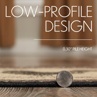 Sawyer Mill Charcoal Plow Jute Half Circle Rug 16.5x33