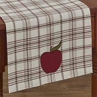 Apple Orchard Apple Applique Table Runner - 13" x 36" L