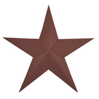 Burgundy 3d Metal Barn Stars - Sizes 12" to 48"