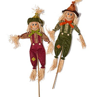 36" Scarecrow on Stick, 2 Assorted