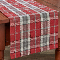 Sketchbook Snowman Plaid Table Runner