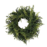24" Artificial Buckler Green Fern and Grass Wreath