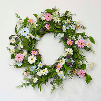 Spring Daisy Wreath on Twig Base