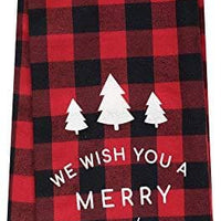 Buffalo Check Merry Christmas Dish Towel, Red/Black