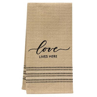 Love Lives Here Dish Towel From LaughingMooseGift