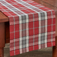 Sketchbook Snowman Plaid Table Runner