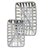 Rectangular Gray Tobacco Baskets