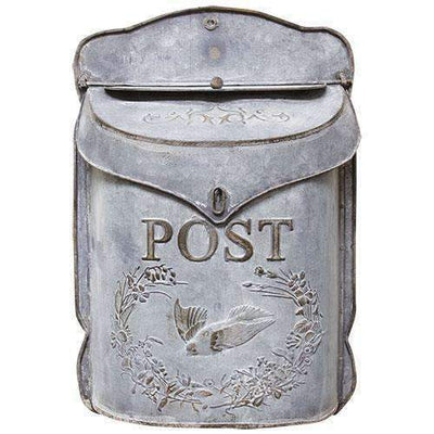 Galvanized Metal Vintage Post Box Farmhouse Decor from LaughingMooseGifts
