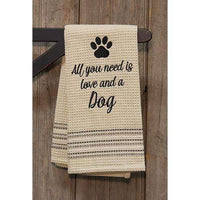 Love & Dog Dish Towel, 20x28 from LaughingMooseGifts