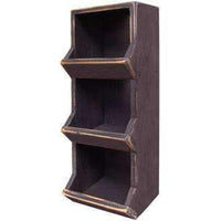 Vertical Wood Bin - Black - 18" from LaughingMooseGifts