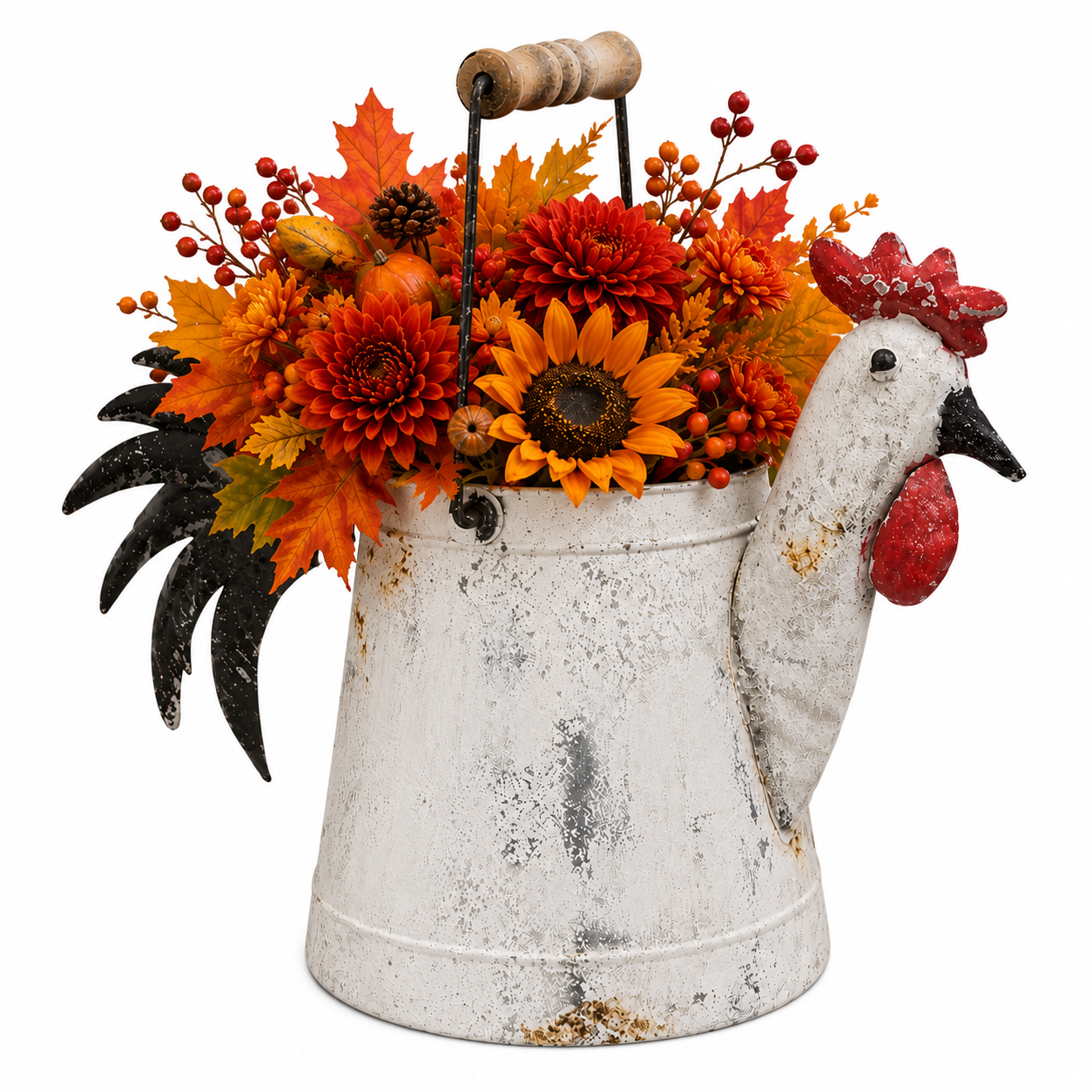 Rustic Rooster seasonal centerpiece