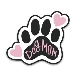 PBK Pawprint Heart Design Dog Mom Decorative Car Magnet 5 Inch