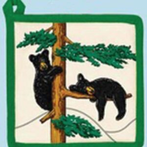 Country Cabin Potholder Hot Pad - Bear Cubs